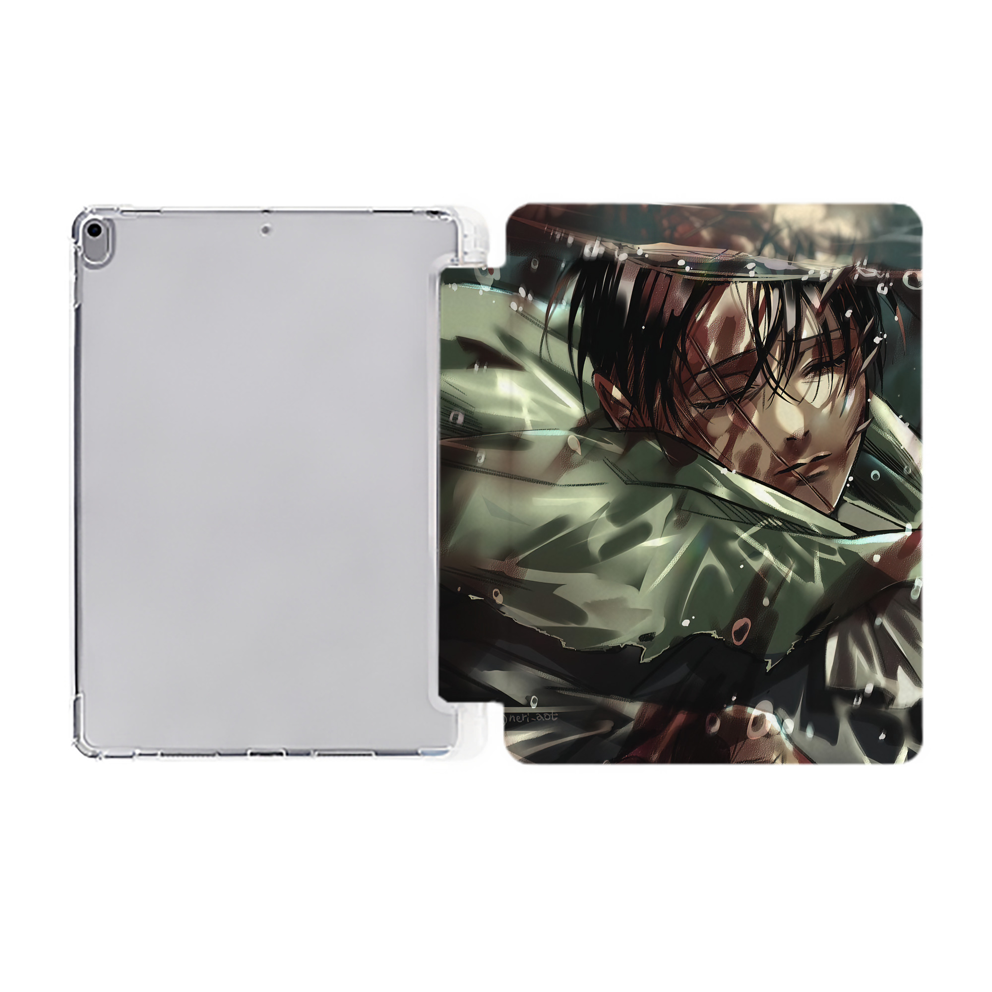 （画像用） 進撃の巨人 Attack on Titan IPad ケース ペン収納付き 三つ折りスタンド PUレザー×シリコン 対応機種9.5/10.5/10.9インチ
